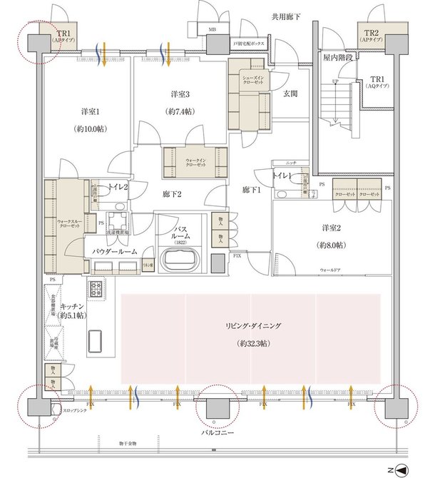 プレミスト京都 松ケ崎 間取り AP type