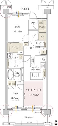プレミスト京都 松ケ崎 間取り CC type