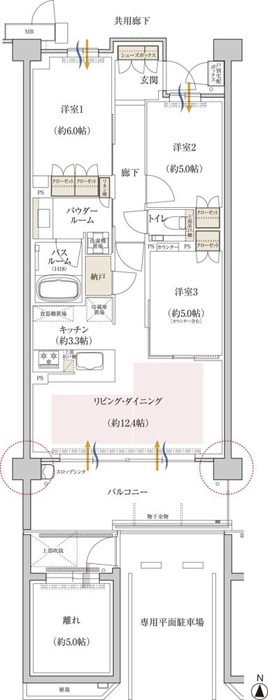 プレミスト京都 松ケ崎 間取り JBg type
