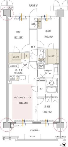 プレミスト京都 松ケ崎 間取り AE type
