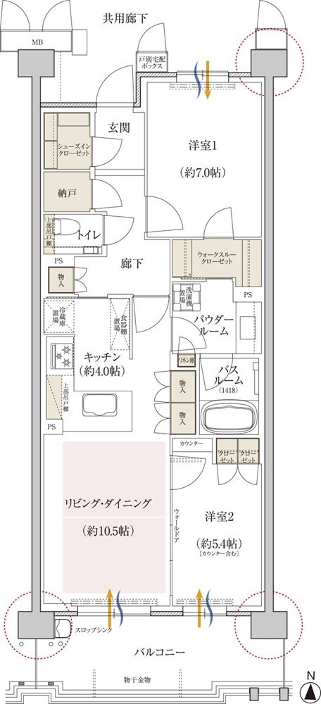 プレミスト京都 松ケ崎 間取り DH type