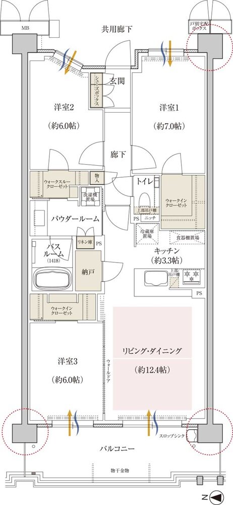 プレミスト京都 松ケ崎 間取り AH type