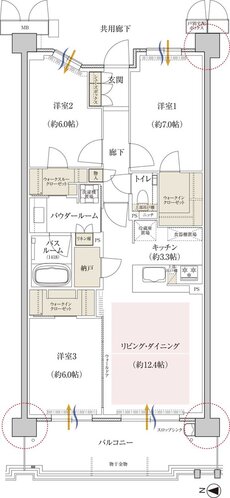 プレミスト京都 松ケ崎 間取り AH type