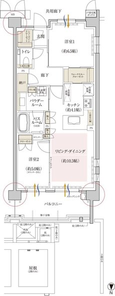 プレミスト京都 松ケ崎 間取り HK type