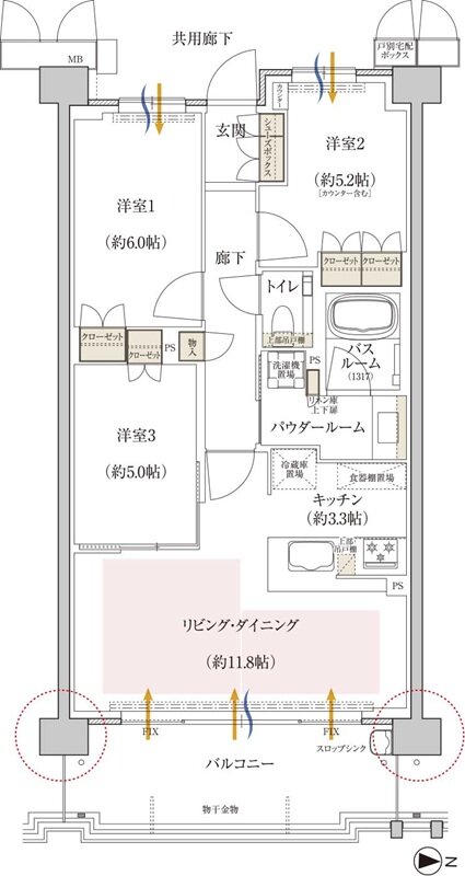 プレミスト京都 松ケ崎 間取り FF type