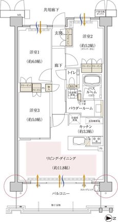 プレミスト京都 松ケ崎 間取り FF type