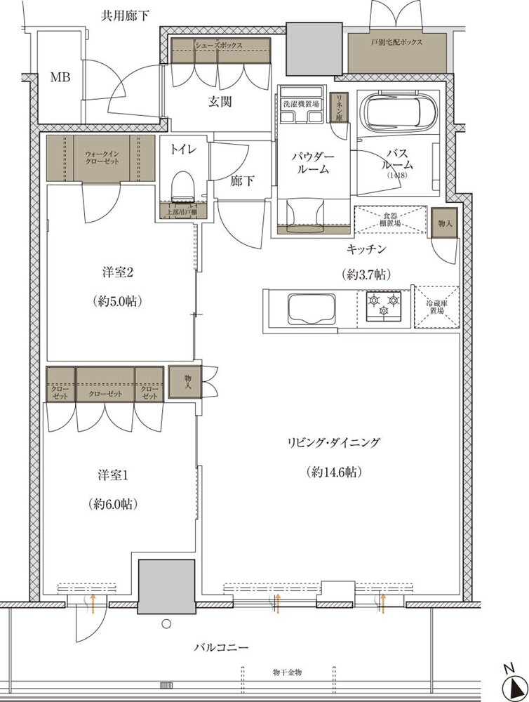 プレミストタワー千里丘 間取り S-L TYPE PLAN SELECT