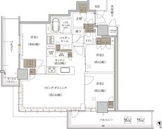 プレミストタワー千里丘 間取り P-J TYPE