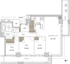 プレミストタワー千里丘 間取り T-H TYPE