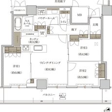 プレミストタワー千里丘 間取り P-C TYPE