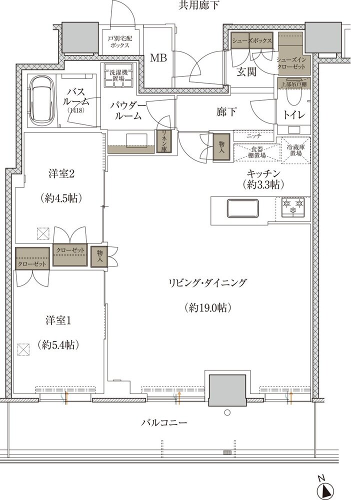 プレミストタワー千里丘 間取り P-F TYPE PLAN SELECT