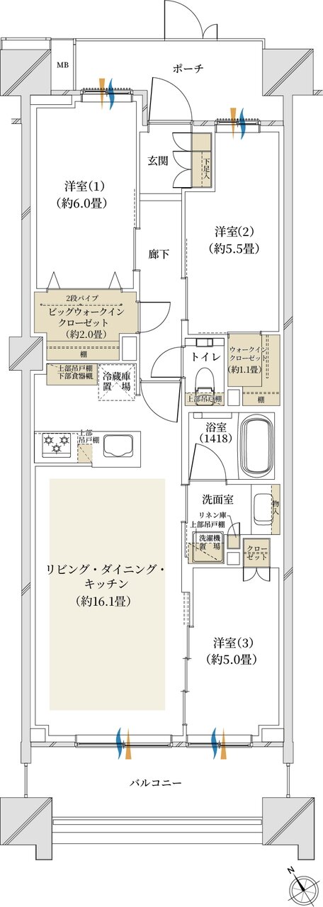 クレストプライムシティ南砂 間取り S-F type