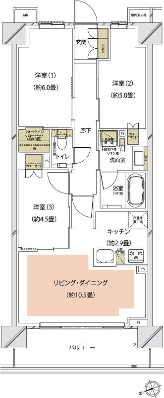 （仮称）南砂町駅前プロジェクト 間取り M-F TYPE