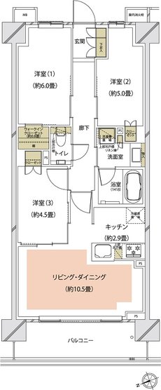 （仮称）南砂町駅前プロジェクト 間取り M-F TYPE