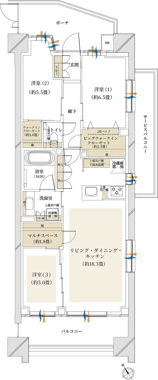 クレストプライムシティ南砂 間取り S-A type