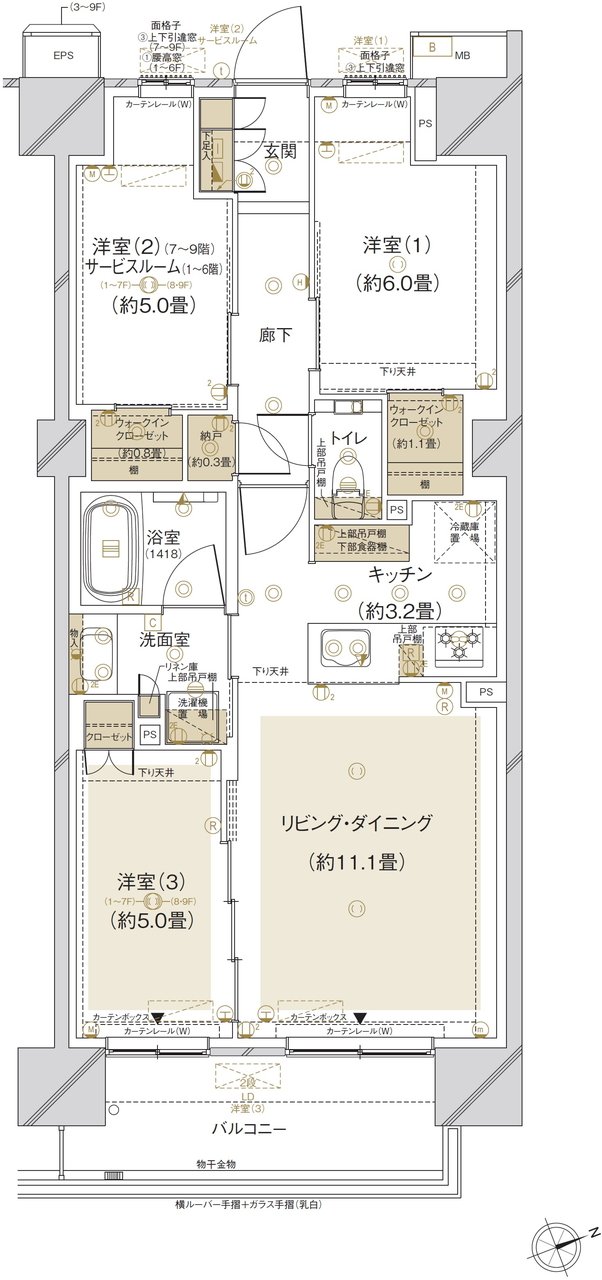 クレストプライムシティ南砂 間取り A-G type