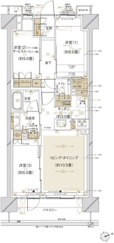 クレストプライムシティ南砂 間取り A-L type
