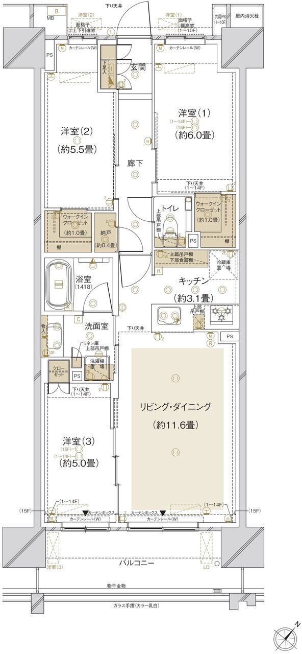 クレストプライムシティ南砂 間取り B-B type