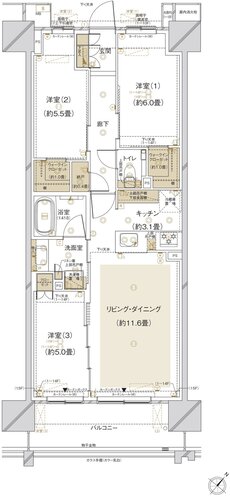 クレストプライムシティ南砂 間取り B-B type