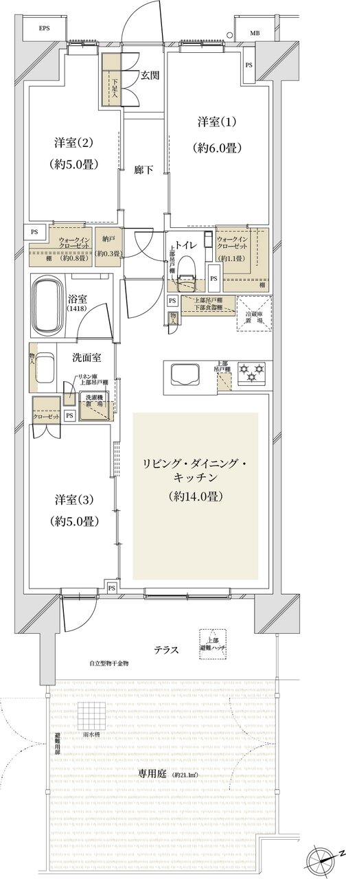 クレストプライムシティ南砂 間取り A-Fg type