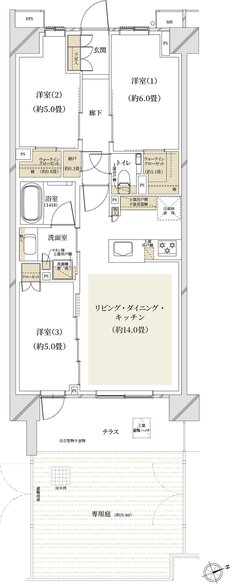 クレストプライムシティ南砂 間取り A-Fg type