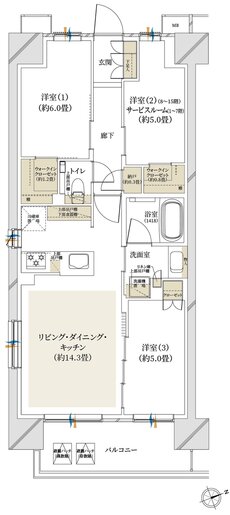 クレストプライムシティ南砂 間取り A-M type