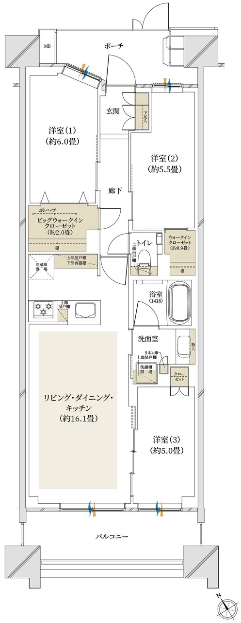 クレストプライムシティ南砂 間取り S-E type