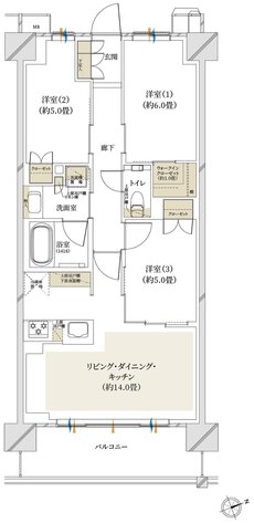 クレストプライムシティ南砂 間取り A-E type