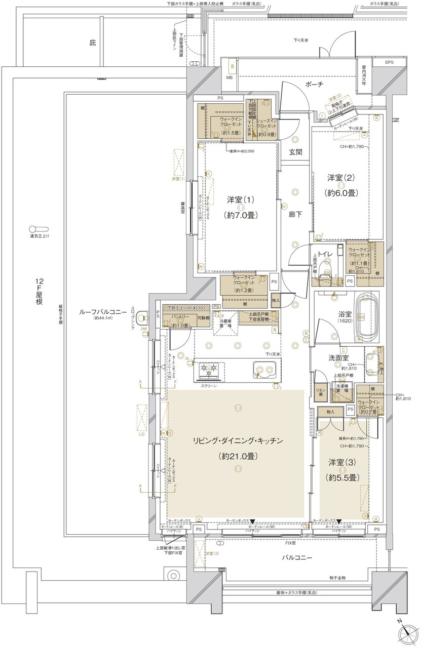 クレストプライムシティ南砂 間取り S-Qr type