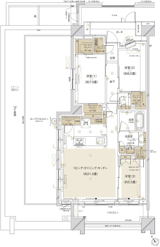 クレストプライムシティ南砂 間取り S-Qr type