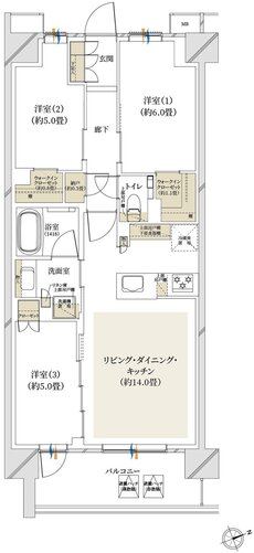 クレストプライムシティ南砂 間取り A-F type