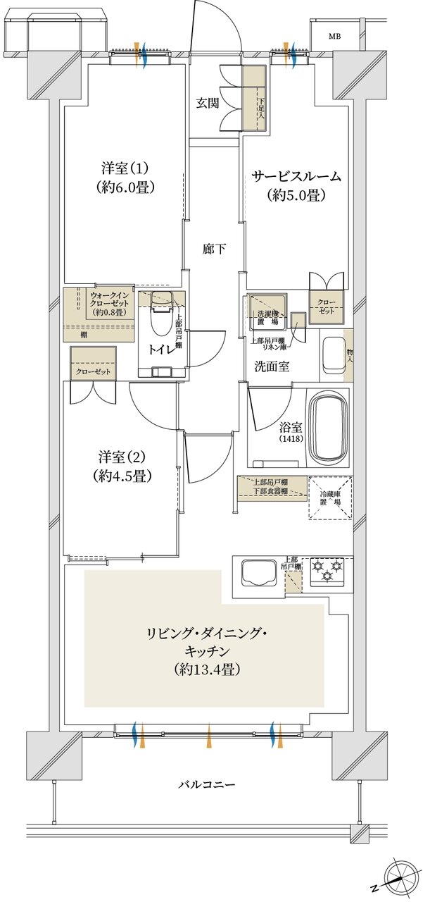 クレストプライムシティ南砂 間取り M-C type