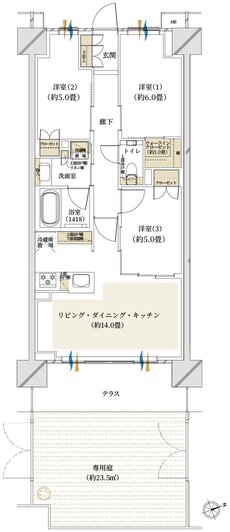 クレストプライムシティ南砂 間取り A-Kg type