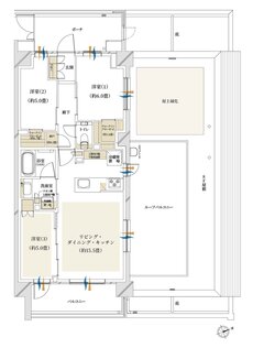 クレストプライムシティ南砂 間取り A-Rr type