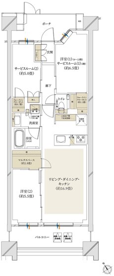 クレストプライムシティ南砂 間取り S-B type