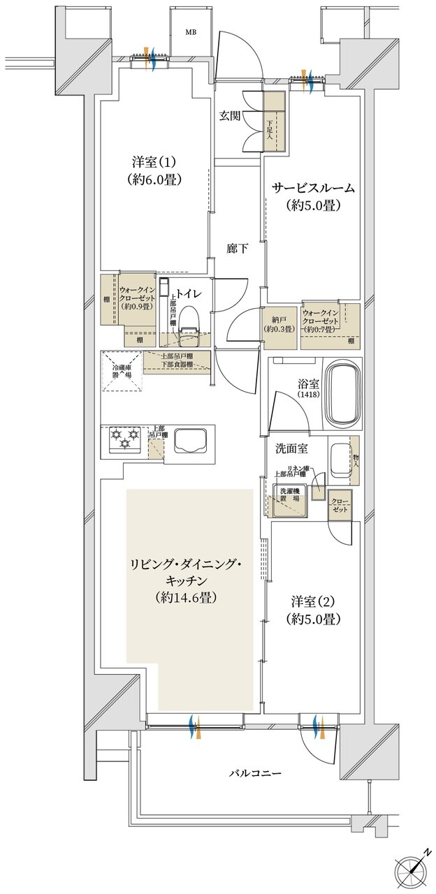 クレストプライムシティ南砂 間取り B-D type