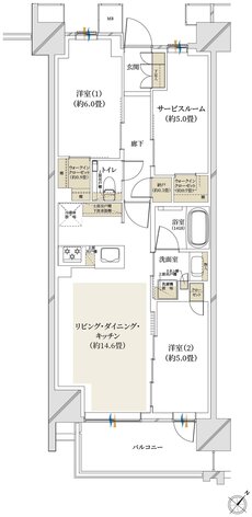 クレストプライムシティ南砂 間取り B-D type