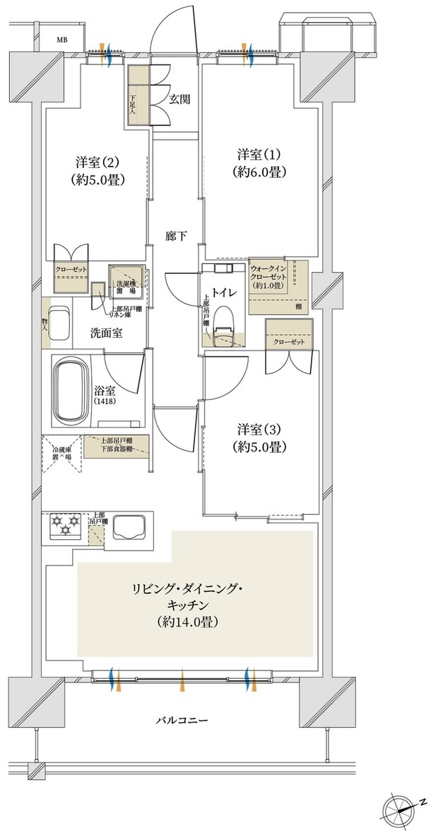 クレストプライムシティ南砂 間取り A-H type【先着順】