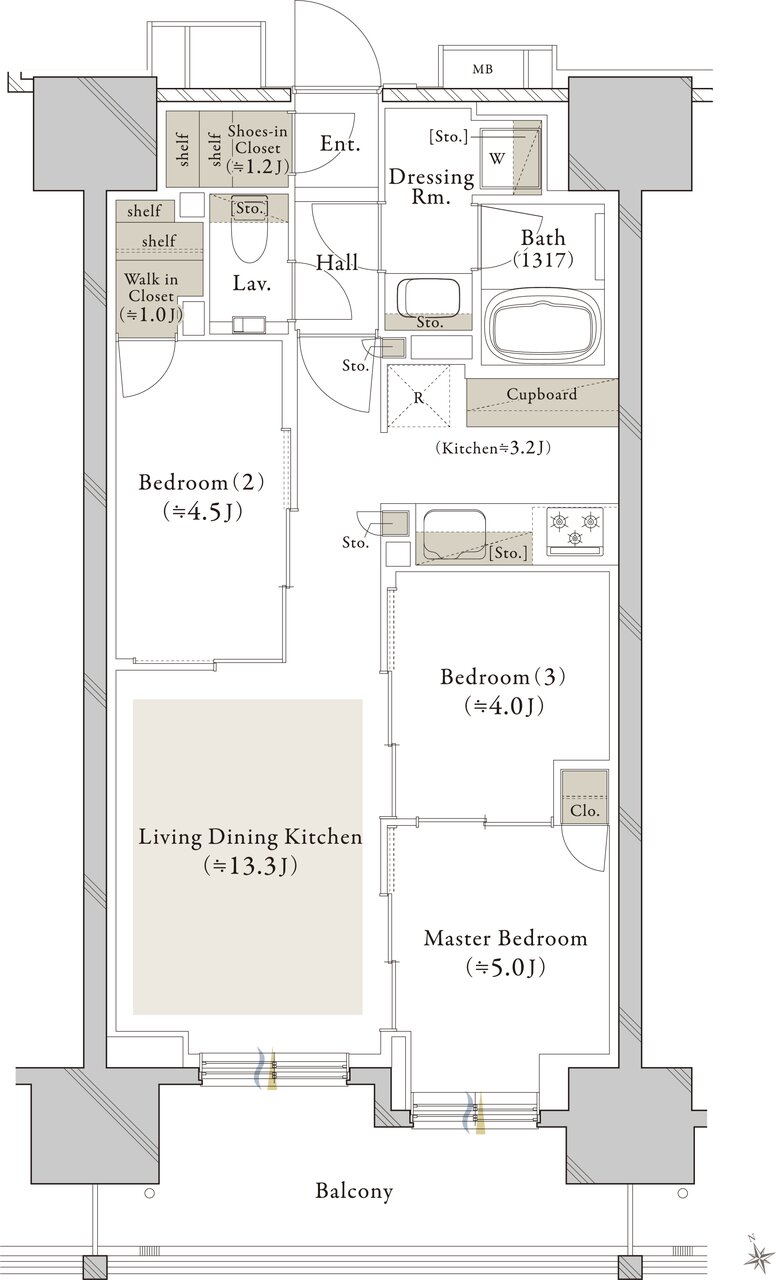 クレストタワー西日暮里 間取り B type