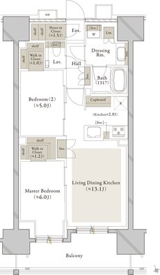 クレストタワー西日暮里 間取り C type