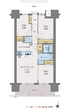 アルファステイツ小田原 間取り B type［8階］