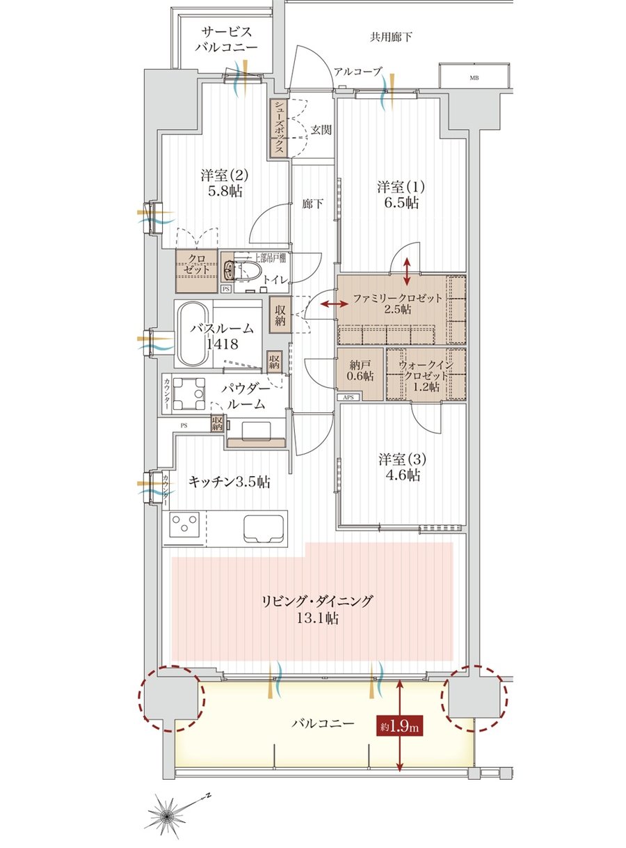 アルファステイツ市川下総中山 間取り D type
