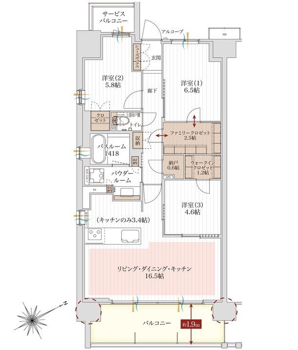アルファステイツ市川下総中山 間取り D type