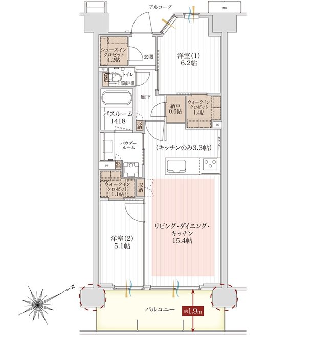 アルファステイツ市川下総中山 間取り F type