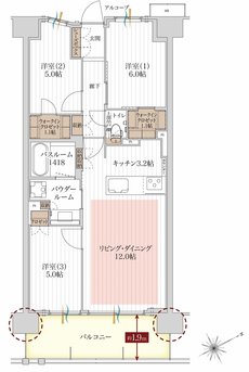 アルファステイツ市川下総中山 間取り H type
