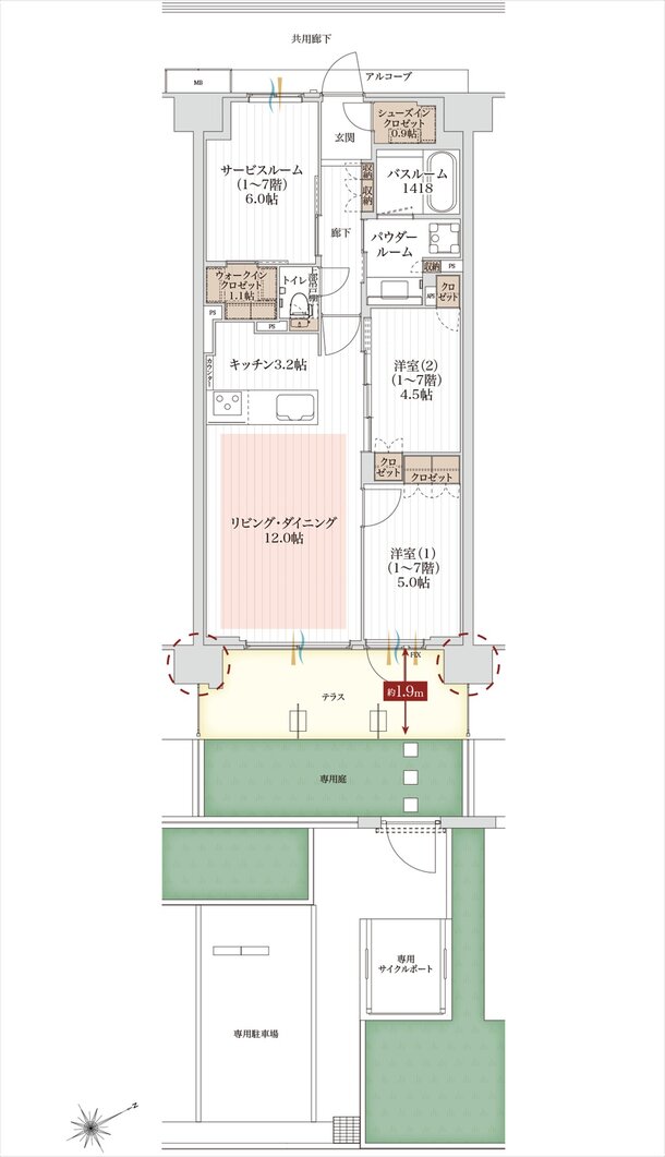 アルファステイツ市川下総中山 間取り Gg type