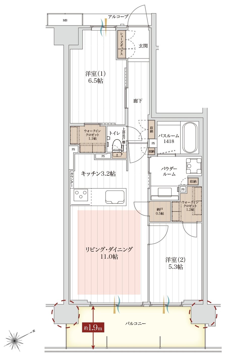 アルファステイツ市川下総中山 間取り I type