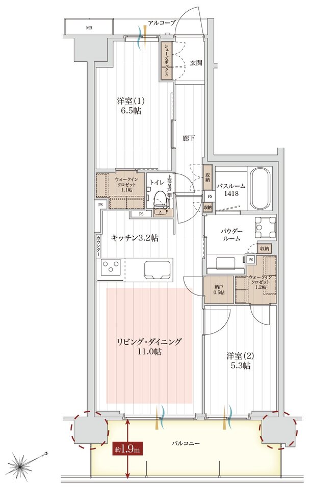 アルファステイツ市川下総中山 間取り I type