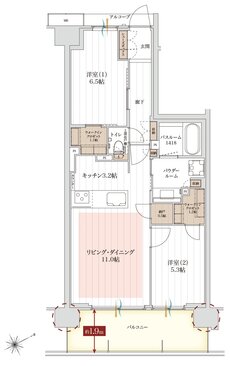 アルファステイツ市川下総中山 間取り I type