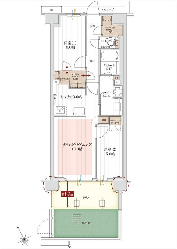 アルファステイツ市川下総中山 間取り Cg type